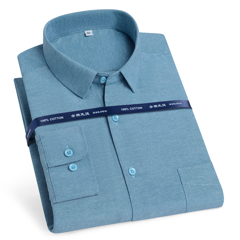 Oxford Cotton Casual Shirt Business - قمصان أكسفورد من القطن الخالص للرجال