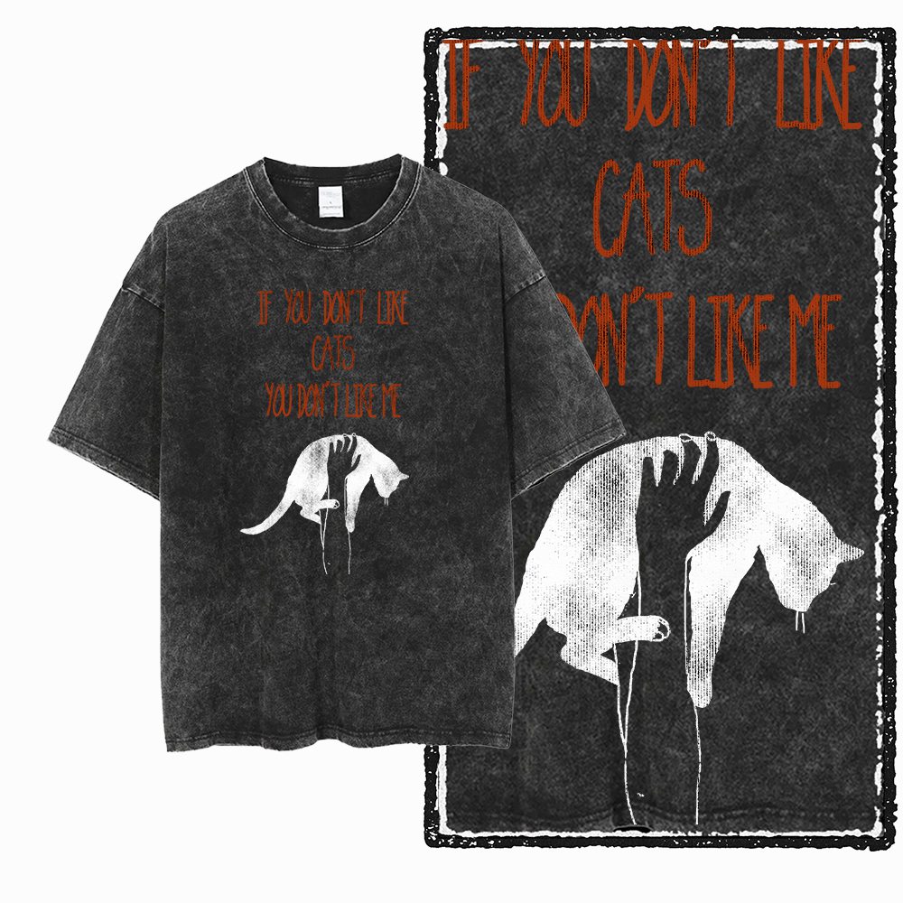 Acid Wash Vintage Graphic T Shirt - تي شيرت G55 Acid Washed Black