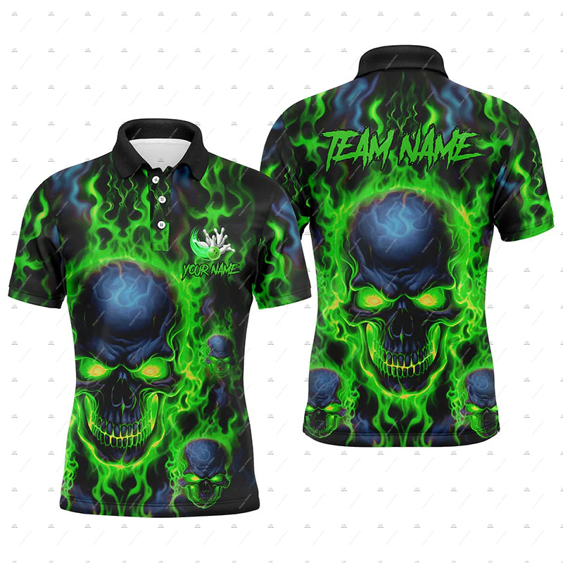 Short Sleeve Bowling Shirt Retro - قمصان بولو صيفية بأكمام قصيرة بتصميم
