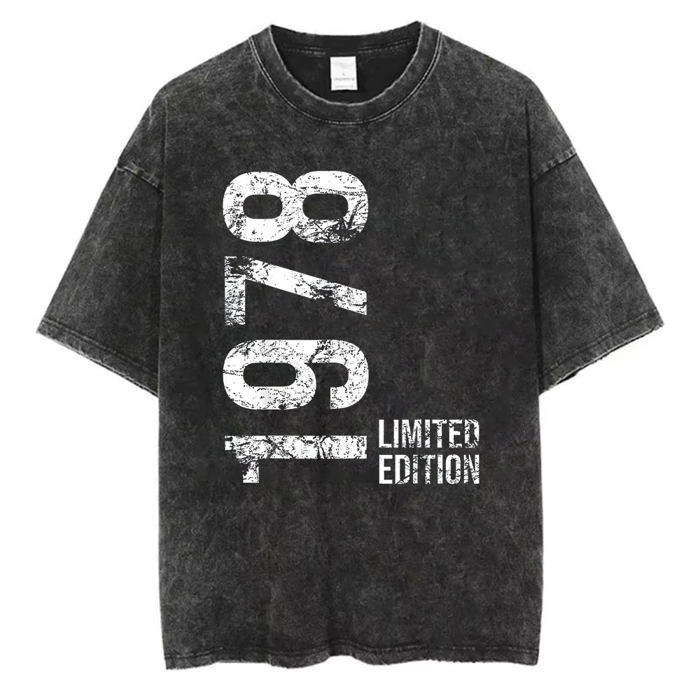 Acid Wash Vintage Graphic T Shirt - تي شيرت نسائي بطبعة جرافيك من
