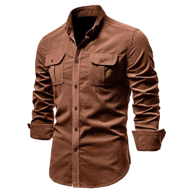 سترة قميص كاجوال للرجال من سرو - مراجعة Corduroy Button Up Shirt Men وسعره