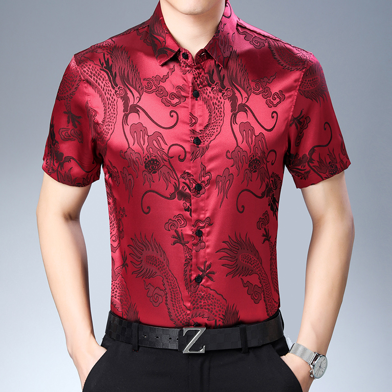 فستان صيفي من الساتان الناعم ب - مراجعة Mens Satin Silk Dress Shirt وسعره