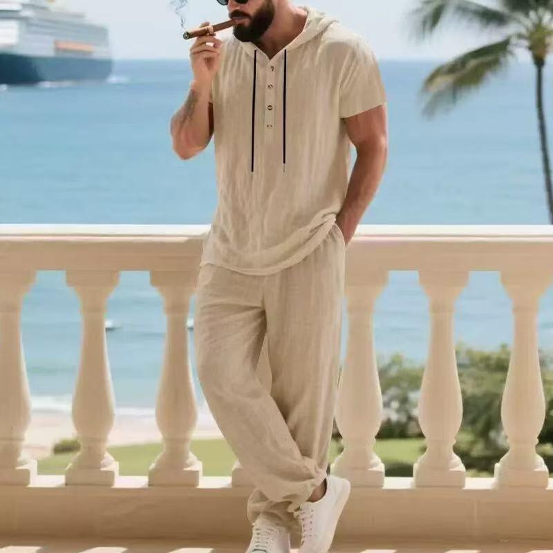 طقم رجالي أمريكي ريترو ثلاثي ا - مراجعة Mens Linen Shirt Long Sleeve وسعره