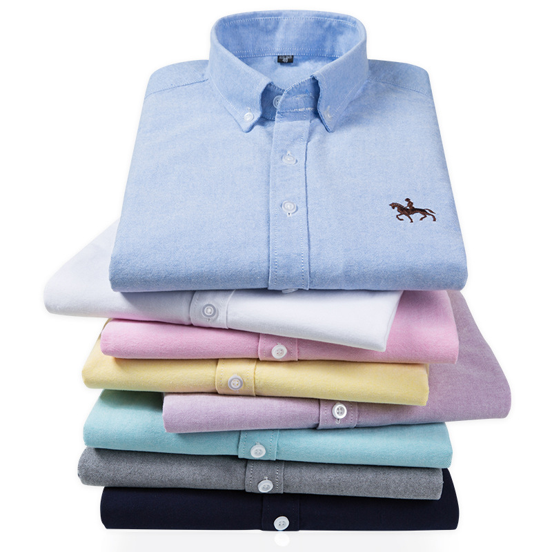 جديد 100% القطن أكسفورد قميص ل - مراجعة Oxford Cotton Casual Shirt Business وسعره
