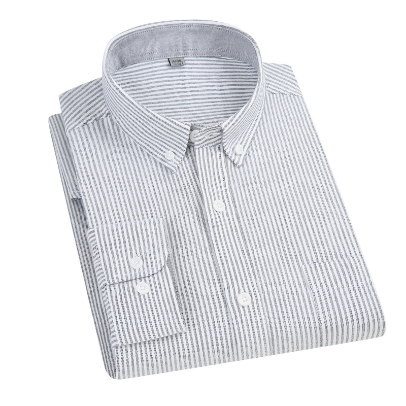 5XL أكسفورد 100% قميص قطني بكم - مراجعة Oxford Cotton Casual Shirt Business وسعره