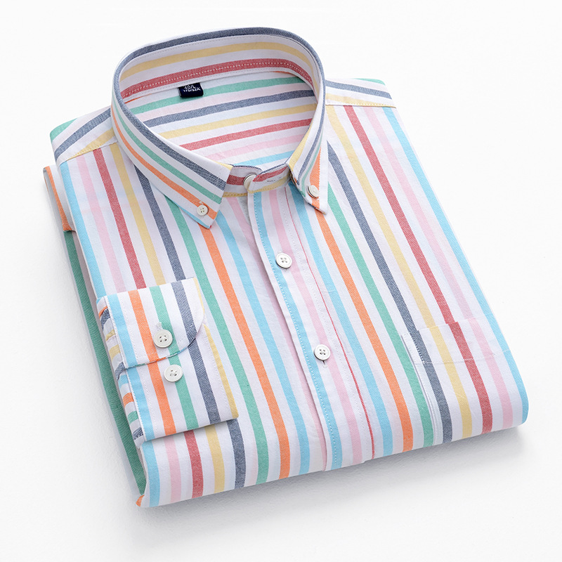 5XL أكسفورد 100% قميص قطني بكم - مراجعة Oxford Cotton Casual Shirt Business وسعره
