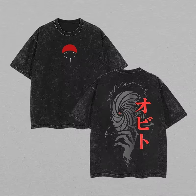تي شيرت رجالي ناروتو أوبيتو أو - مراجعة Acid Wash Vintage Graphic T Shirt وسعره