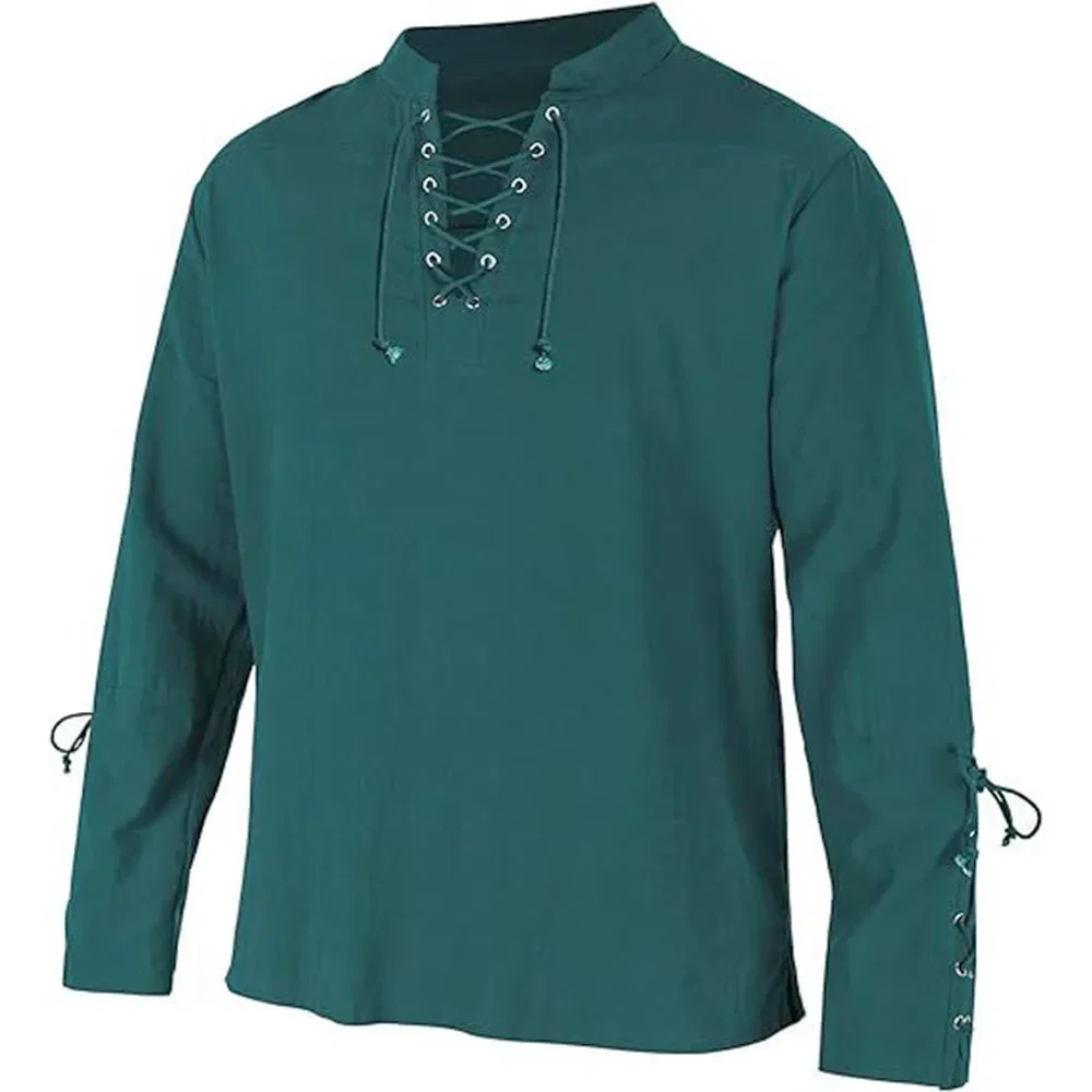 الرجال القراصنة في القرون الوس - مراجعة Medieval Gothic Lace Up Pirate Shirt وسعره
