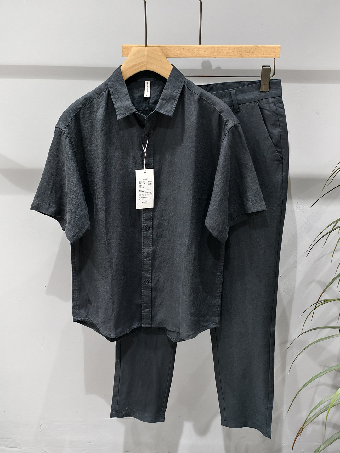 طقم كاجوال رجالي صيفي من الكتا - مراجعة Mens Linen Shirt Long Sleeve وسعره