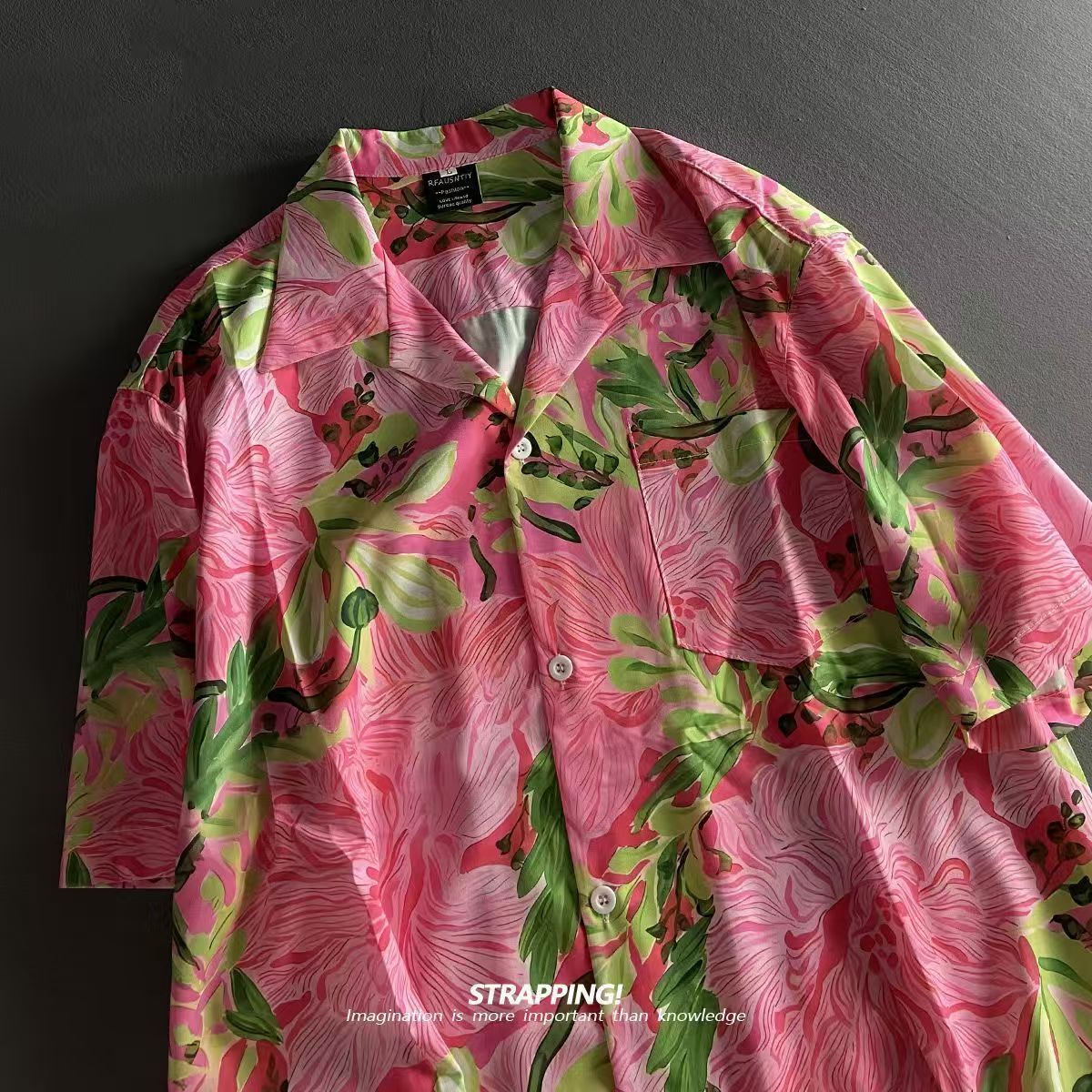 خمر الشاطئ Blusas مهنة الوردي  - مراجعة Vintage Hawaiian Floral Shirt وسعره