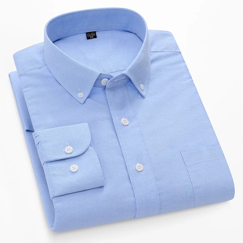 قمصان أكسفورد قطن 100% بأكمام  - مراجعة Oxford Cotton Casual Shirt Business وسعره