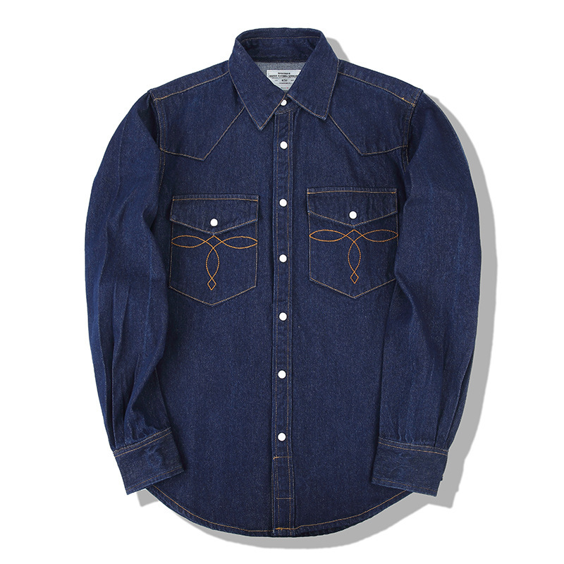 الأمريكية غسل خمر الدنيم قمصان - مراجعة Mens Western Denim Pearl Snap Shirt وسعره