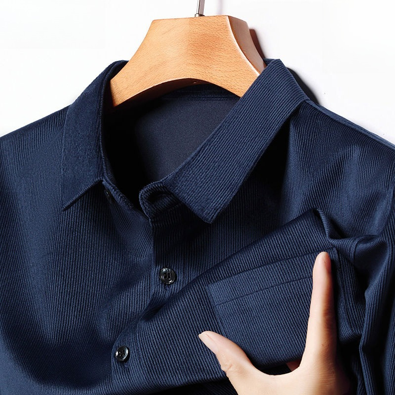 سروال قصير للرجال كم طويل قميص - مراجعة Corduroy Button Up Shirt Men وسعره