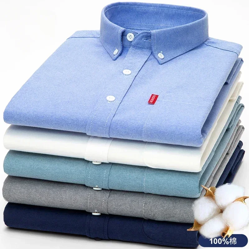 قميص أكسفورد للرجال ، بأكمام ط - مراجعة Oxford Cotton Casual Shirt Business وسعره