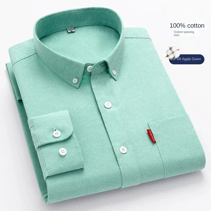 قميص أكسفورد للرجال ، بأكمام ط - مراجعة Oxford Cotton Casual Shirt Business وسعره