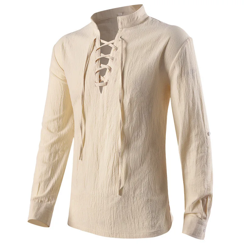 قمصان القرون الوسطى القوطية St - مراجعة Medieval Gothic Lace Up Pirate Shirt وسعره
