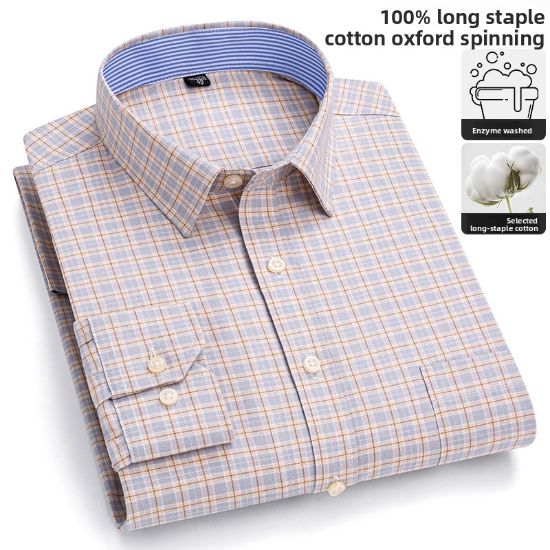 القطن الخالص عالية الجودة الأع - مراجعة Oxford Cotton Casual Shirt Business وسعره