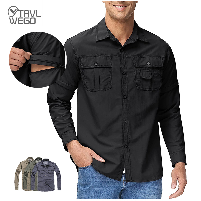 TRVLWEGO الرجال قميص المشي لمس - مراجعة Tactical Military Shirt Cargo وسعره