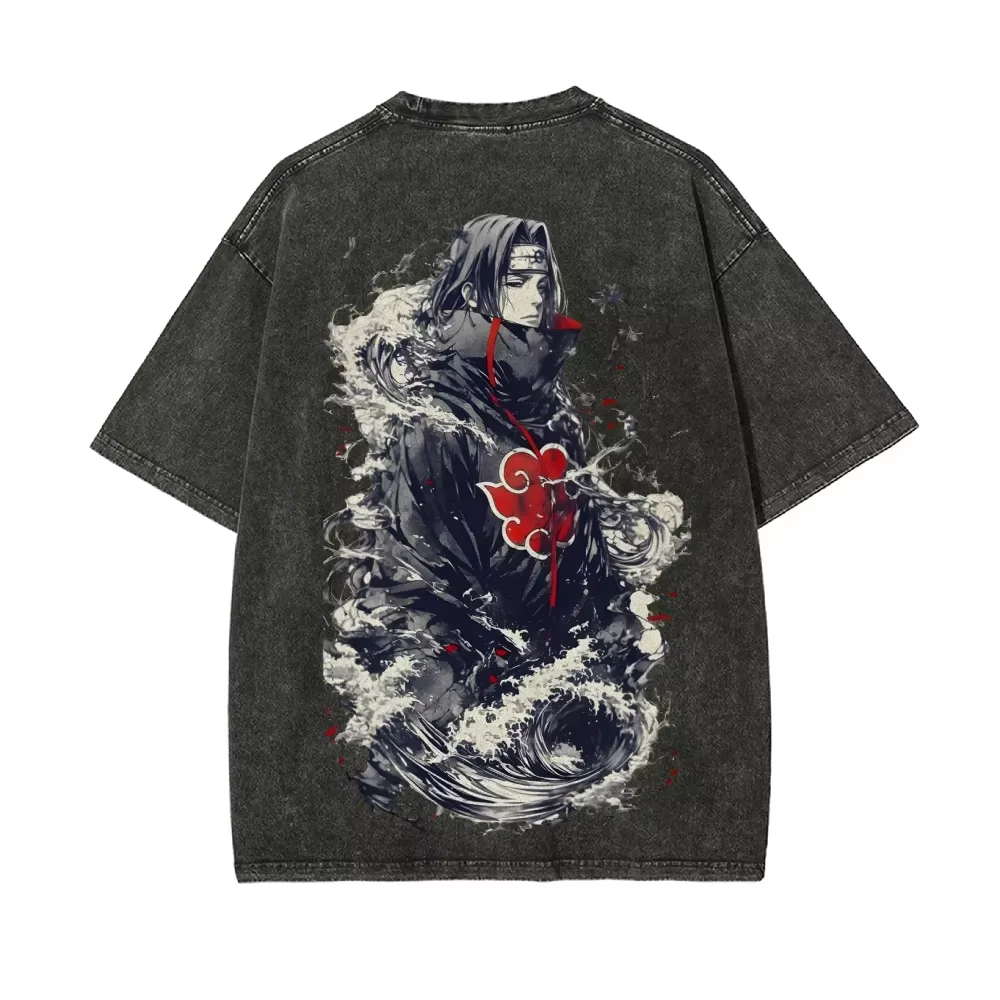 تي شيرت ناروتو إيتاتشي أوتشيها - مراجعة Acid Wash Vintage Graphic T Shirt وسعره