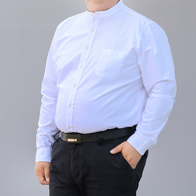 خريف جديد الكورية قميص S-10XL  - مراجعة Mandarin Collar Formal Shirt Slim Fit وسعره