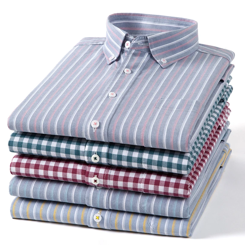 قميص رجالي بأكمام طويلة لربيع  - مراجعة Oxford Cotton Casual Shirt Business وسعره