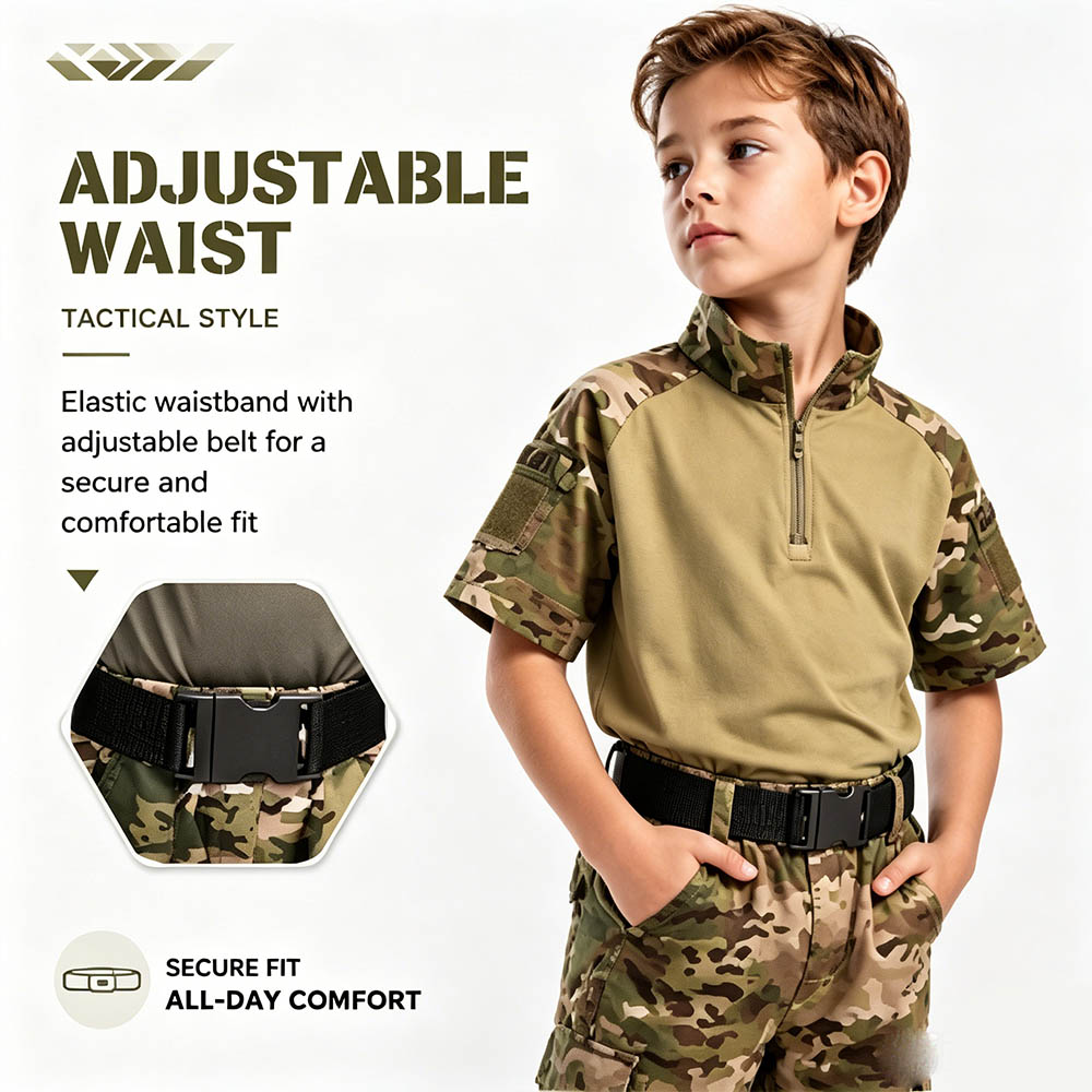بدلة تكتيكية للأطفال بنمط التم - مراجعة Tactical Military Shirt Cargo وسعره