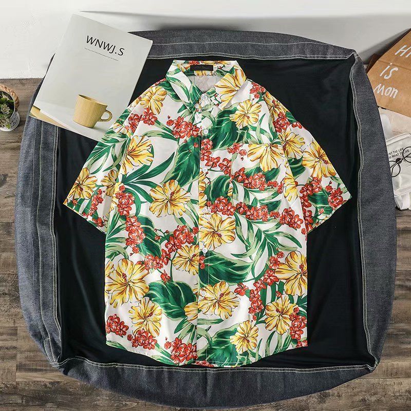 قميص رجالي Vintage بأكمام قصير - مراجعة Vintage Hawaiian Floral Shirt وسعره