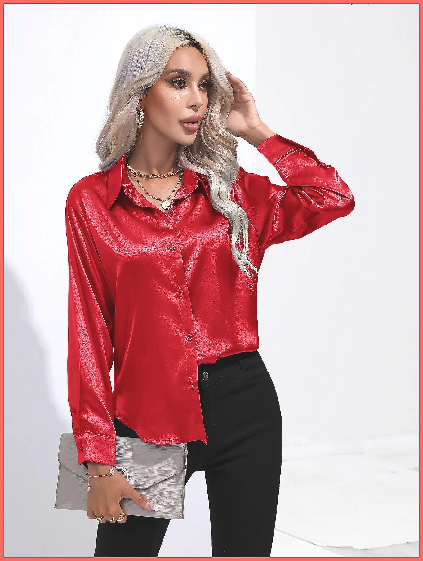 قميص ساتان نسائي لربيع وصيف 20 - مراجعة Shirts وسعره