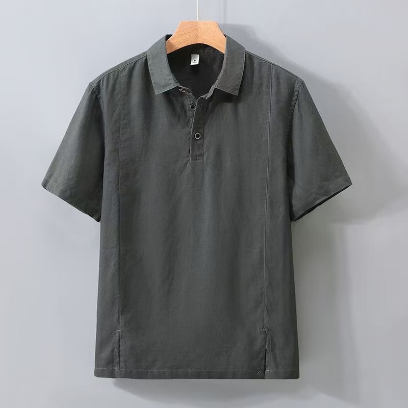 طقم رياضي عصري للربيع/الصيف بأ - مراجعة Mens Linen Shirt Long Sleeve وسعره