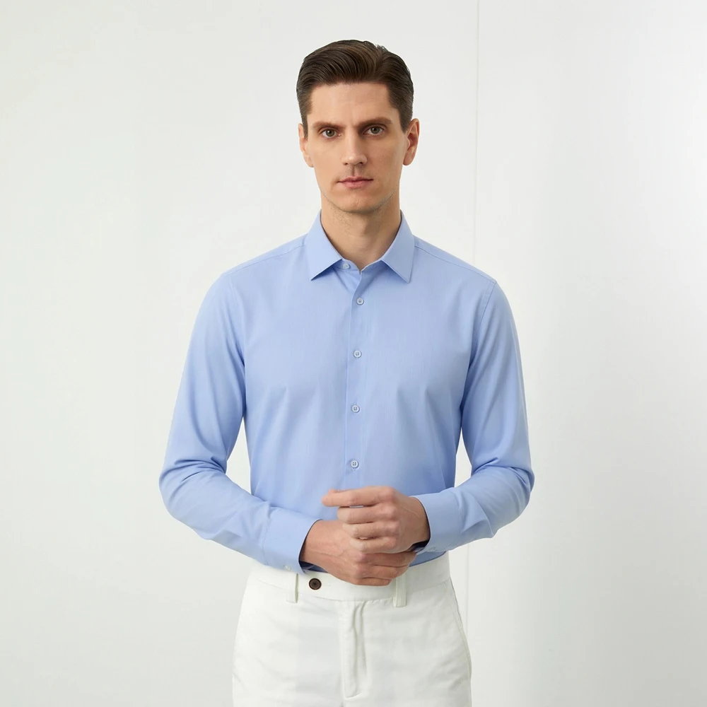 قميص رجالي رسمي كاجوال مقاوم ل - مراجعة Breathable Bamboo Fiber Shirt Non Iron وسعره