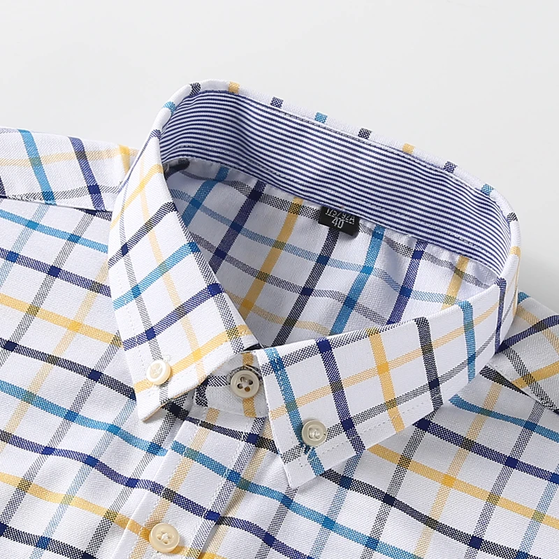 قمصان رجالية قطن 100% بأكمام ط - مراجعة Oxford Cotton Casual Shirt Business وسعره