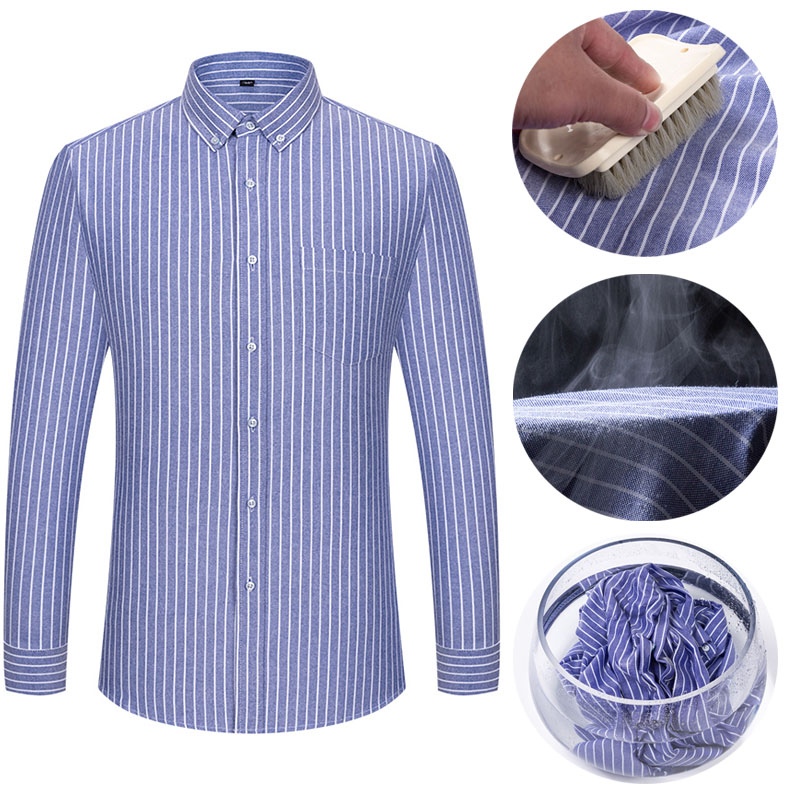 100% القطن تنفس الرجال أكسفورد - مراجعة Oxford Cotton Casual Shirt Business وسعره
