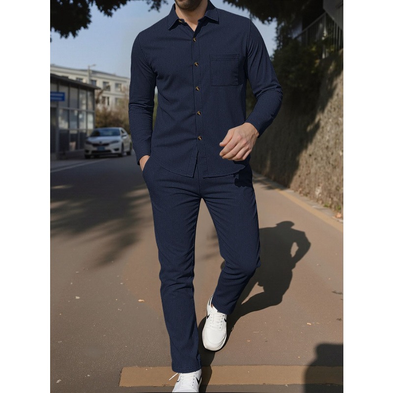 طقم قميص رجالي من قماش الكوردو - مراجعة Corduroy Button Up Shirt Men وسعره