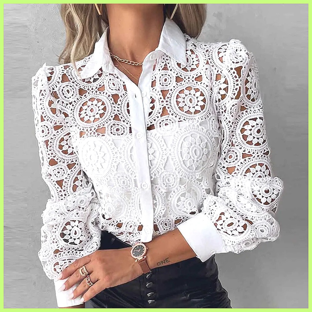 قميص نسائي أبيض من الدانتيل لع - مراجعة Shirts وسعره
