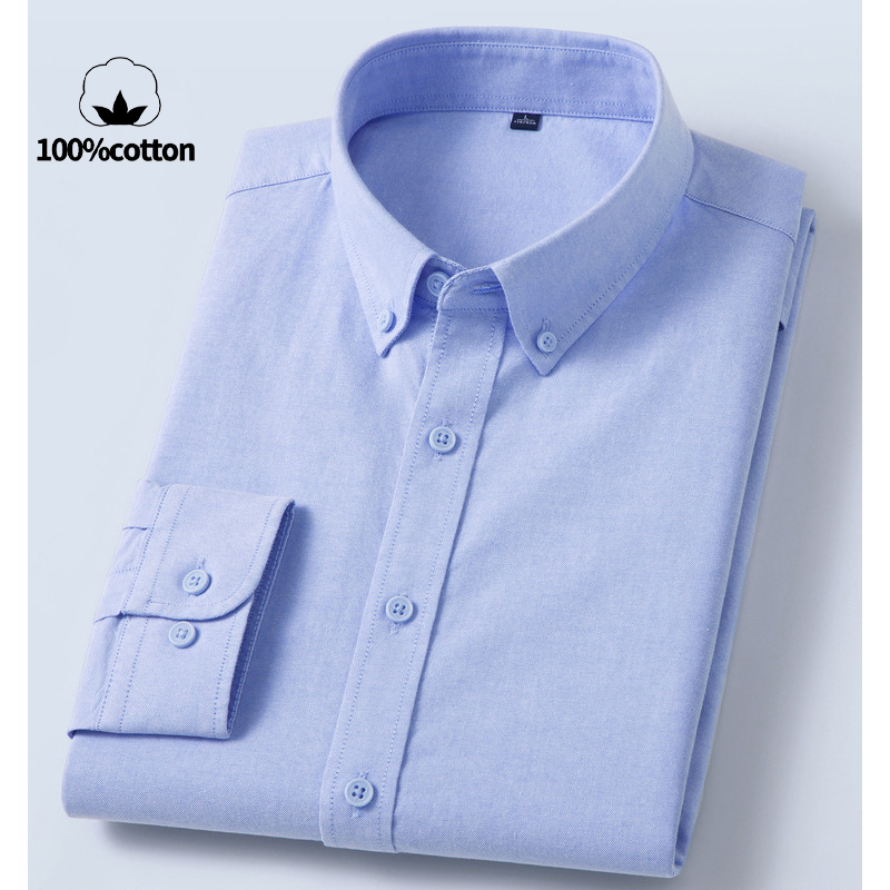 قميص أكسفورد رجالي 100% قطن -  - مراجعة Mandarin Collar Formal Shirt Slim Fit وسعره