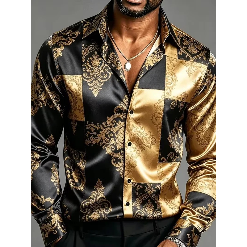 قمصان رجالية طويلة الأكمام من  - مراجعة Mens Satin Silk Dress Shirt وسعره