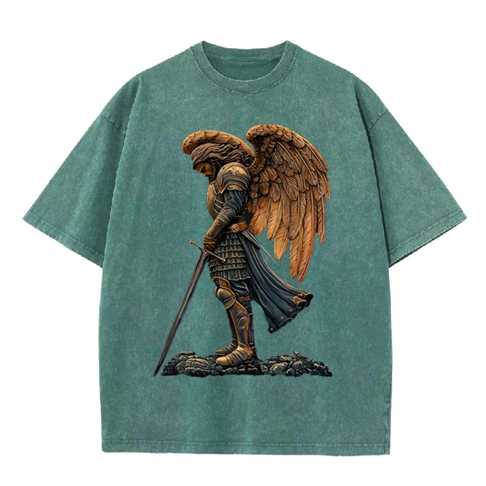 تي شيرت رمادي مغسول بحمض بتصمي - مراجعة Acid Wash Vintage Graphic T Shirt وسعره