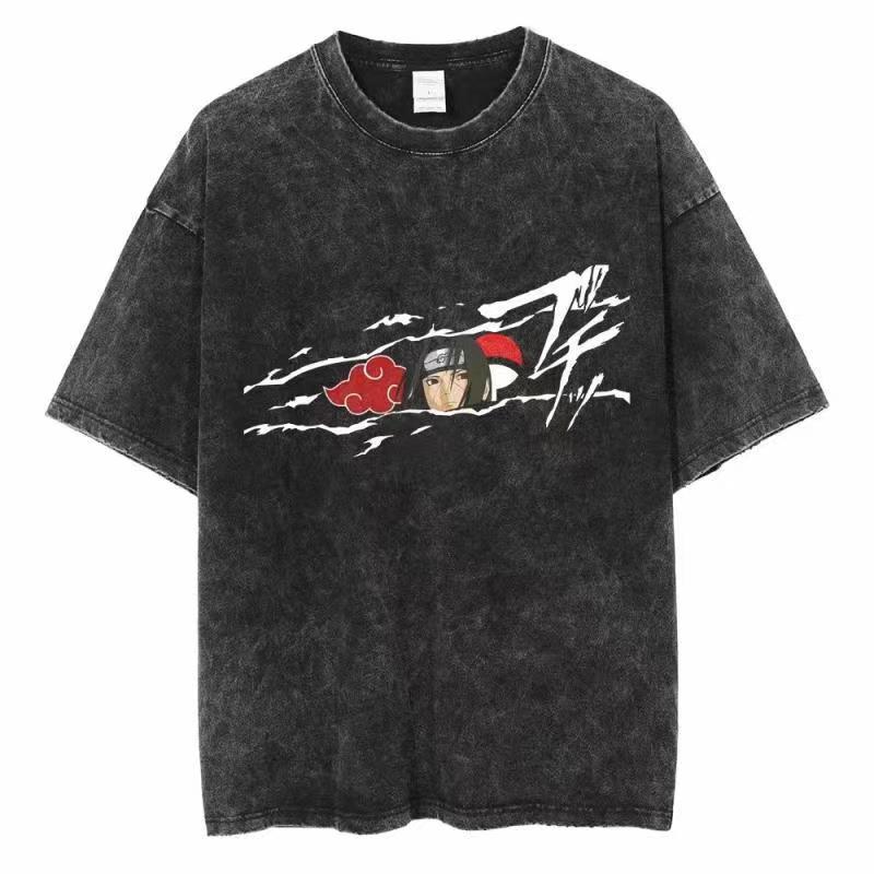 تي شيرت بتصميم ناروتو مغسول بت - مراجعة Acid Wash Vintage Graphic T Shirt وسعره