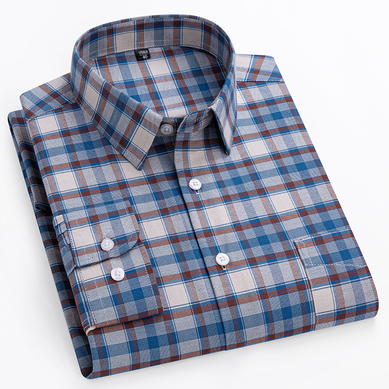 جديد 11XL 10XL قميص أكسفورد رج - مراجعة Oxford Cotton Casual Shirt Business وسعره