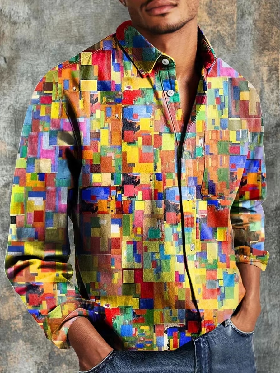 قميص رجالي عصري بتصميم كاجوال  - مراجعة Mens Linen Shirt Long Sleeve وسعره