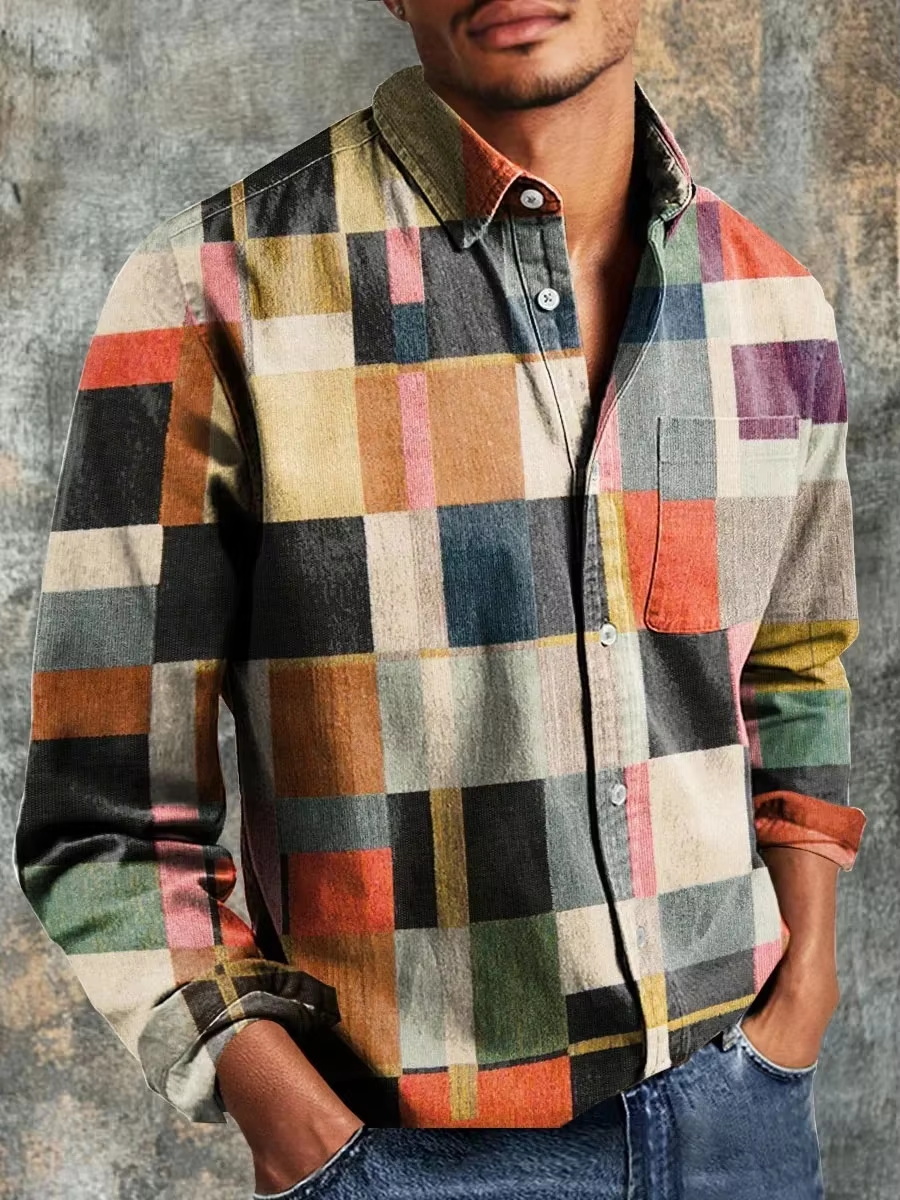 قميص رجالي عصري بتصميم كاجوال  - مراجعة Mens Linen Shirt Long Sleeve وسعره