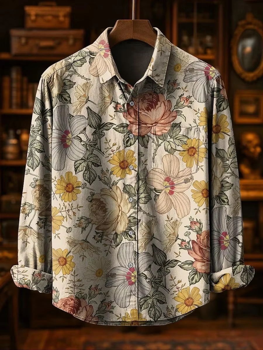 قميص رجالي عصري بتصميم كاجوال  - مراجعة Mens Linen Shirt Long Sleeve وسعره
