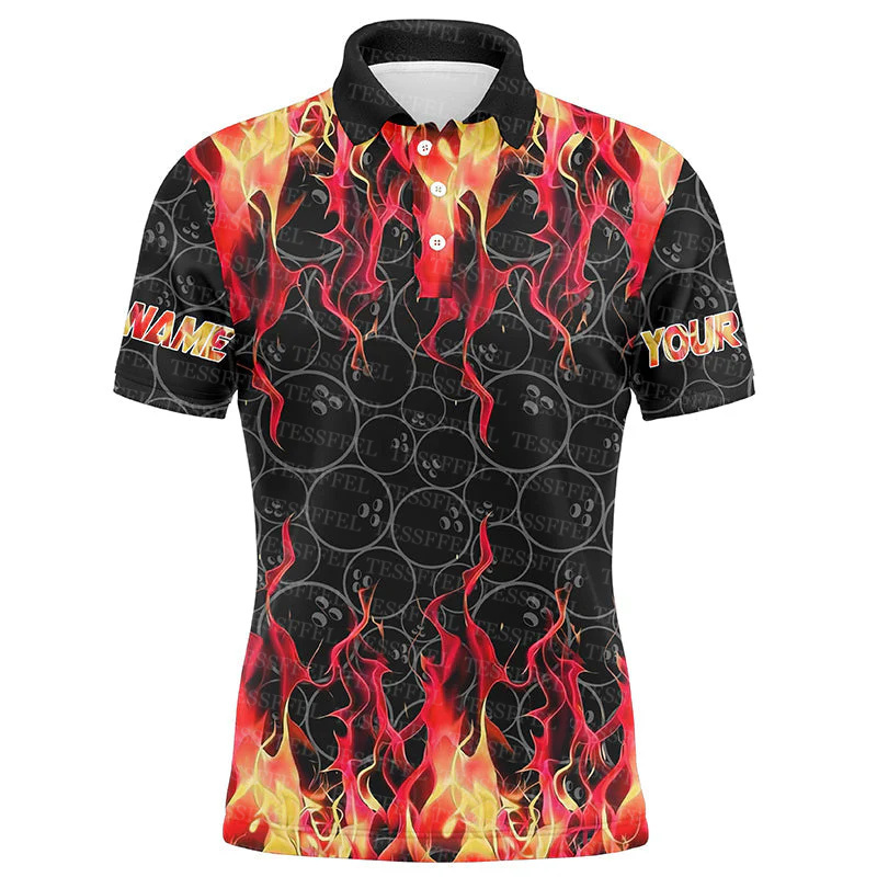 اسم مخصص الكتابة على الجدران ل - مراجعة Short Sleeve Bowling Shirt Retro وسعره